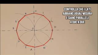 Costruzione dodecagono data circonferenza [upl. by Nuhsal306]