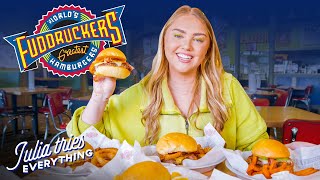 Trying 22 Of The Most Popular Menu Items At Fuddruckers  Delish [upl. by Sevik]