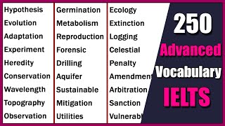 250 Commonly Used Advanced Vocabulary for IELTS [upl. by Rivkah]