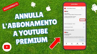 Come annullare labbonamento a YouTube Premium o la prova gratuita 2023 [upl. by Aissej]