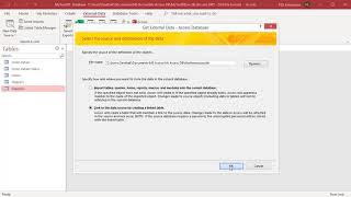 How to Link to a Table in another Database in MS Access  Office 365 [upl. by Vincentia]