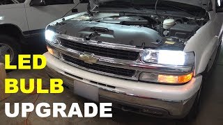 AUXBEAM 9006 LED HEADLIGHT UPGRADE  2003 Chevrolet Suburban  Install amp Payoff [upl. by Limay]