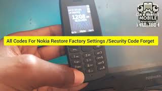 Nokia Restore Factory Code  Nokia Factory Reset Code Forgot  Nokia Secret Code [upl. by Drallim]