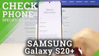 How to Check Phone Specs in Samsung Galaxy S20  Android Details [upl. by Alilahk]