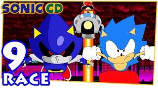 SONIC CD 9 RACE Sonic vs Metal Sonic Boss [upl. by Nyrhtakyram]