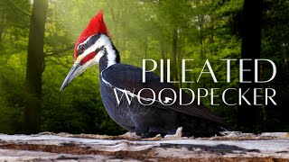 The PILEATED WOODPECKER  The LARGEST Woodpecker in North America [upl. by Adiaz709]