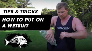 How to put on a wetsuit  Open cell spearfishing and freediving wetsuit instructions  OCEAN HUNTER [upl. by Christianity]