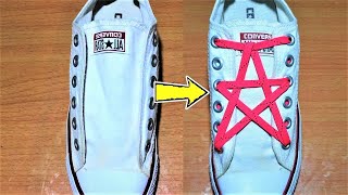 How To Tie Star Shoes Lace How To Tie Shoelaces shoes lace styles shoelace shorts viral diy [upl. by Olegnaed169]