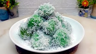 RESEP KUE KLEPON TEPUNG KETAN ISI GULA MERAH [upl. by Hebrew]