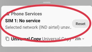 Airtel  How To Fix No Service Selected Network in Airtel [upl. by Alejna931]