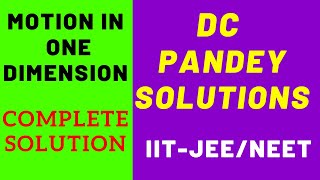 DC Pandey Solutions  NEET  Motion in One Dimension introductory Ex31 Kinematics P1  In Hindi [upl. by Anikal]