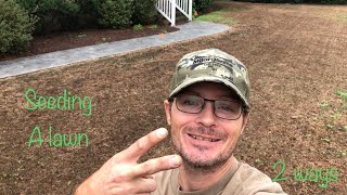 SEEDING A LAWN IN FALL  START TO FINISH 2018 [upl. by Ahsieken292]