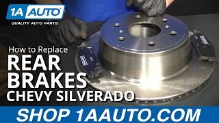 How to Replace Rear Brakes 1418 Chevy Silverado [upl. by Lever]