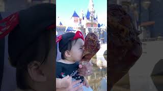 Baby devours Turkey Leg at Disneyland [upl. by Mitran]