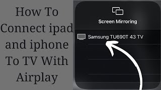 How To Connect ipad and iphone To TV With Airplay [upl. by Ricca]