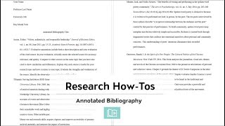 How to Create an Annotated Bibliography [upl. by Uyerta]