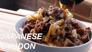 Gyudon Recipe  Japanese Beef bowl  牛丼 [upl. by Roshelle]