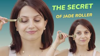 Jade roller facial massage The benefits of using a jade roller for your skin care routine [upl. by Nairrod]