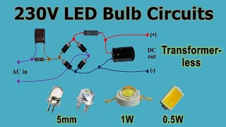 230V LED bulb circuits [upl. by Winser561]