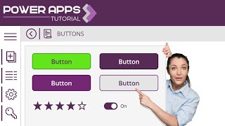 Power Apps Buttons amp OnSelect [upl. by Dnomsed]