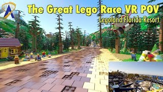 The Great Lego Race VR POV  Legoland Florida Resort [upl. by Belter995]