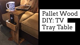 Pallet Wood DIY TV Tray Table [upl. by Drarrej]