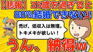 【発言小町】30代女性の婚活は厳しい。結婚できる確率は20パーセント。 [upl. by Grimona237]