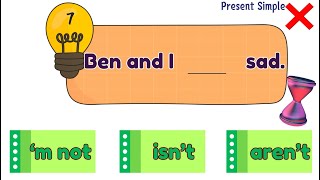 Present Simple for kids  Negative form  Test [upl. by Eedna]