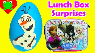 Play Doh Surprise Olaf and Frozen Lunch Bag Surprises [upl. by Ytsirhc]