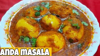 Dhaba style Anda Curry♥️ Easy and very delicious ❤️ By zaikaelucknow [upl. by Addiego211]