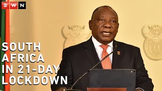 President Ramaphosa South Africa in 21day lockdown [upl. by Marion]