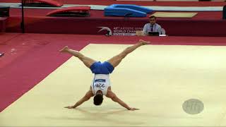 PETROUNIAS Eleftherios GRE  2018 Artistic Worlds Doha QAT  Qualifications Floor Exercise [upl. by Ragan]