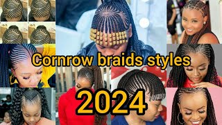 💖🌸 Cute cornrow braids hairstyles  African  Americans braids styles for ladies [upl. by Aiseneg]