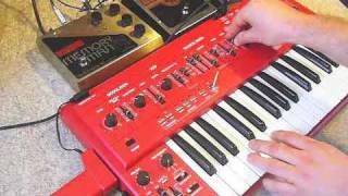 Roland SH101 Synthesizer amp Electro Harmonix guitar pedals Memory Man Big Muff [upl. by Ahsekar459]