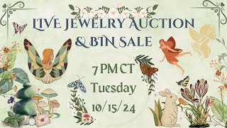 LIVE Jewelry Auction amp BIN Sale 7 M CT Tues 101524 [upl. by Battat911]