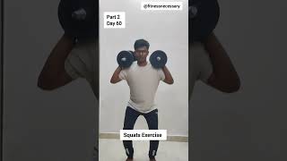 Squats Exercise  part2 day60 fitness exercise workout [upl. by Gilford]