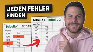 Zwei Tabellen VERGLEICHEN und Unterschiede finden in Excel [upl. by Gertrude494]