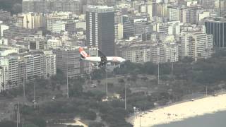 Impresionante Maniobra para Aterrizar Avión en Rio de Janeiro RJ  Brasil [upl. by Fugere671]