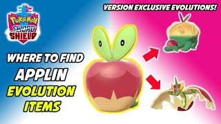 Where to Find Applins Evolution Items How to Evolve Applin in Pokemon Sword and Shield [upl. by Wallie]