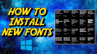 Windows 10 How to Install Fonts on Your PC [upl. by Oemor]