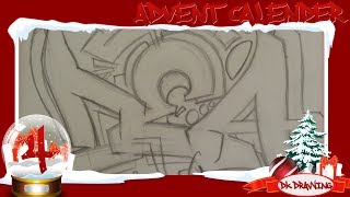 Graffiti Advent Calendar 4  How to draw graffiti wildstyle letters [upl. by Nosreffej]