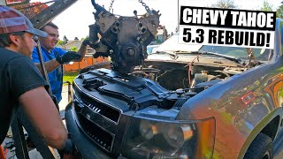 Engine Removal and Cammed 53 Swap in our Chevy Tahoe Part 3 Abandoned Tahoe Revival [upl. by Boylan]