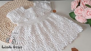 NUEVO Vestido para Bebé a Crochet 36 meses paso a paso Fácil y Rápido de Tejer ¡Patrón de CROCHET [upl. by Surat667]