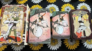 Fantasy Night Theater Tarot 📦 A Kickstarter Unboxing 📦 First Impressions amp Pairings [upl. by Aynekat]