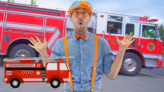 Blippi Learns Trucks at the Fire Station and More  Educational Videos for Toddlers [upl. by Eseekram]