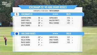 Southern Counties Womens Regional Finals Day  Ickenham CC v Hailsham Roses [upl. by Willin]