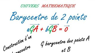 Comment construire le barycentre de deux points [upl. by Vidda787]