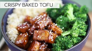 HOW TO COOK TOFU  crispy baked tofu recipe [upl. by Latsyrhk997]