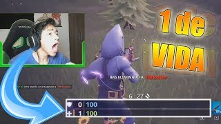 Jugando con 1 de VIDA  Fortnite [upl. by Sinclare657]