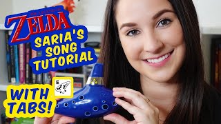 Zelda Sarias Song The Lost Woods Ocarina Tutorial  With Tabs [upl. by Oriane]